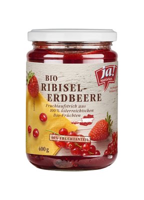 Bild von Ja! Natürlich Ribisel-Erdbeere Fruchtaufstrich
