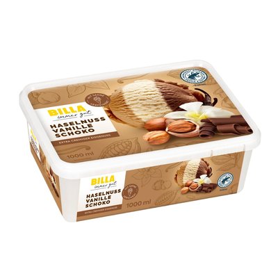 Bild von BILLA Haselnuss Vanille Schoko Eis