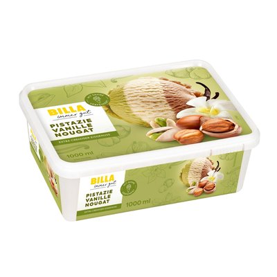 Bild von BILLA Pistazie Vanille Nougat Eis