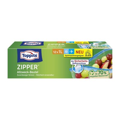 Bild von Toppits Zipper Gefrierbeutel 1L