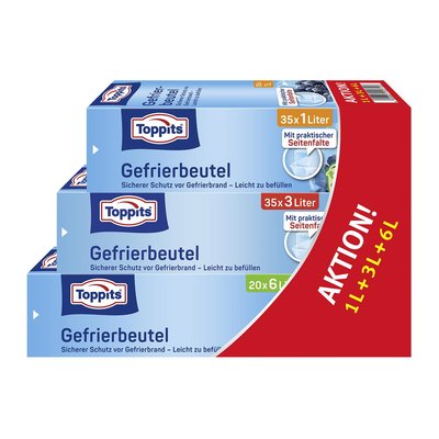 Bild von Toppits Gefrierbeutel 3er Sortimentspackung