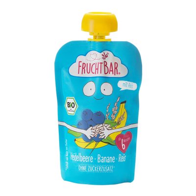 Bild von Fruchtbar Quetsche Heidelbeere-Banane-Reis