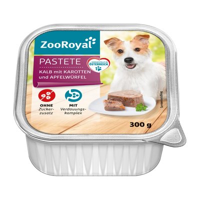 Bild von ZooRoyal Pastete Kalb mit Karotten und Apfelwürfel