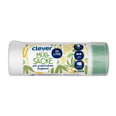 Bild von Clever Müllsäcke mit Zugband 30L