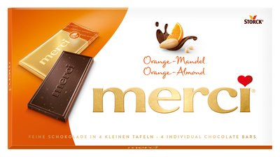Bild von merci Orange-Mandel Tafel