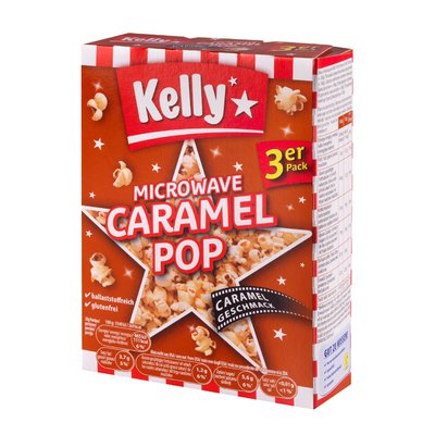 Bild von Kelly's Mikrowellenpopcorn Caramel 3er