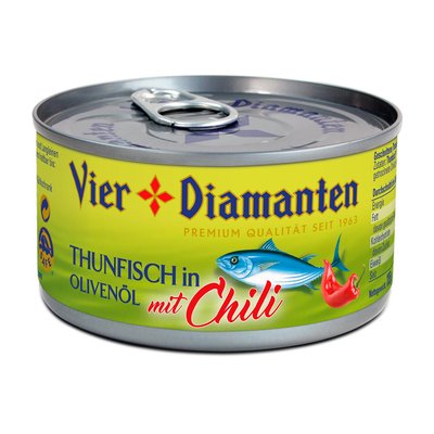 Bild von Vier Diamanten Thunfisch in Olivenöl Chili