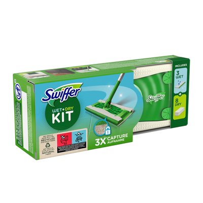 Bild von Swiffer System Starter (Bodenstab + 8 Tücher)