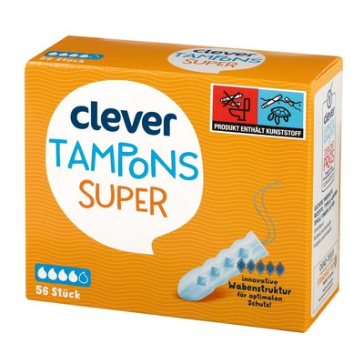 Bild von Clever Tampons Super mit Wabenstruktur