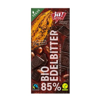 Bild von Ja! Natürlich 85% Edelbitter Schokolade