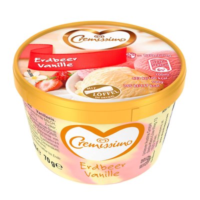 Bild von Eskimo Cremissimo Erdbeer Vanille Becher