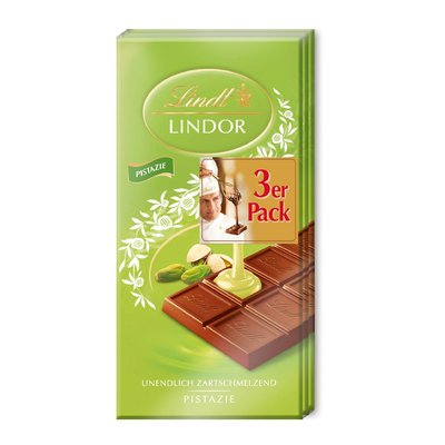 Bild von Lindt Lindor Tafel Pistazie 3er