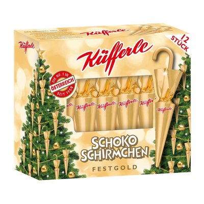 Bild von Küfferle Schokoschirmchen 12er Gold
