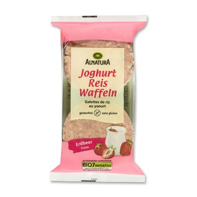 Bild von Alnatura Joghurt Reiswaffeln Erdbeer