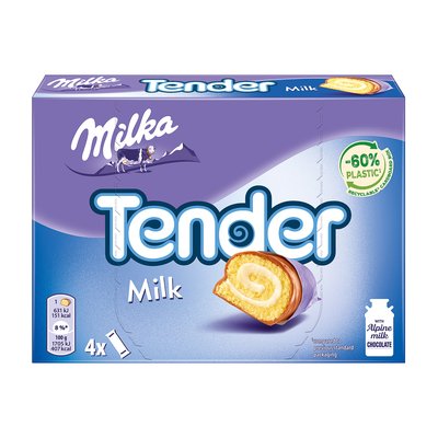Bild von Milka Tender Milch Riegel 4er