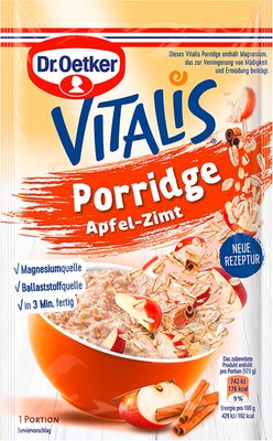 Bild von Dr. Oetker Vitalis Porridge Apfel-Zimt
