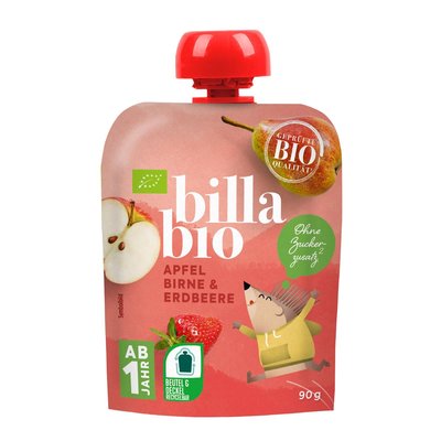 Bild von BILLA Bio Obstmus Apfel, Birne & Erdbeere