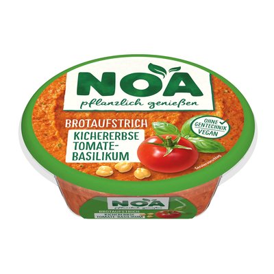 Bild von Noa Kichererbse Tomate-Basilikum Brotaufstrich