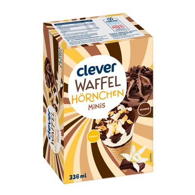 Bild von Clever Waffel-Hörnchen Minis Vanille & Schoko