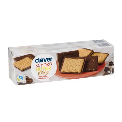 Bild von Clever Schoko Butterkekse Zartbitter