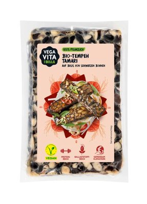 Bild von Vegavita Bio Tempeh schwarze Bohne Tamari