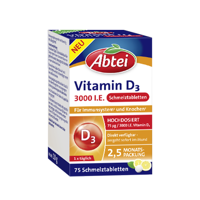 Bild von Abtei Vitamin D3 Schmelztabletten