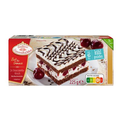 Bild von Coppenrath & Wiese Zeit für Genuss Stracciatella Kirsch Kuchenstücke