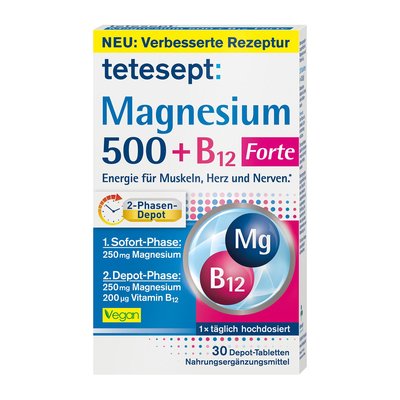 Bild von Tetesept Magnesium 500 + B12