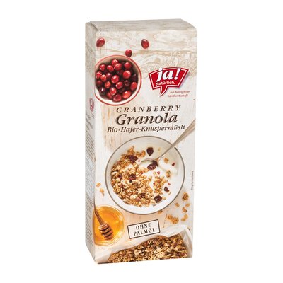 Bild von Ja! Natürlich Cranberry Granola Knuspermüsli