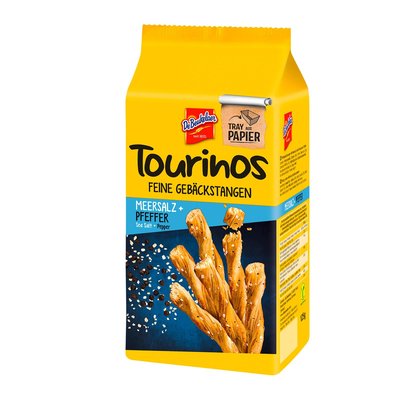 Bild von DeBeukelaer Tourinos Gebäckstangen Meersalz und schwarzer Pfeffer