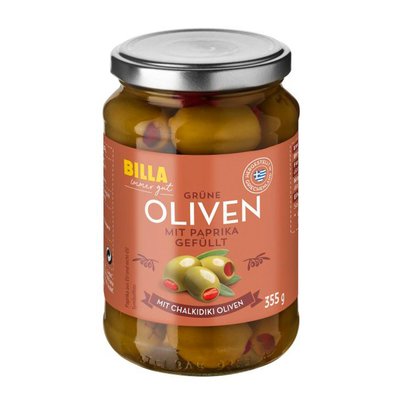 Bild von BILLA Grüne Oliven mit Paprika