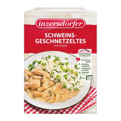 Bild von Inzersdorfer Feine Klassiker Schweinsgeschnetzeltes mit Risi Pisi