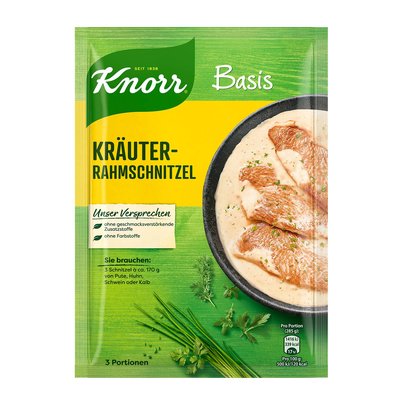 Bild von Knorr Basis Kräuter-Rahm-Schnitzel