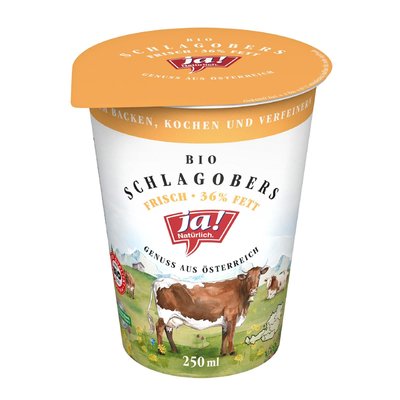 Bild von Ja! Natürlich Bio Schlagobers 36%