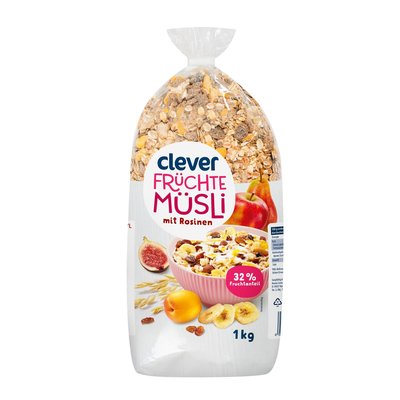 Bild von Clever Früchte Müsli 32% Fruchtanteil